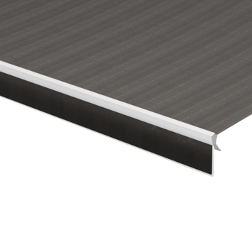 Schulprand (volant) recht gemêleerd zwart (kleurnr. 338665) op maat