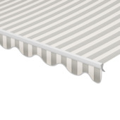 Schulprand (volant) golf streep grijs (kleurnr. 8931) op maat