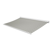 Knikarmscherm Staccato streep grijs/wit (kleurnr. 8922) op maat