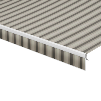 Schulprand (volant) recht streep grijs (kleurnr. 320974) op maat