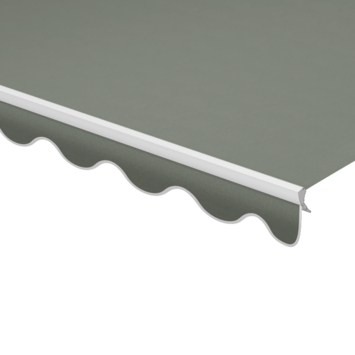 Schulprand (volant) golf gemêleerd groen (kleurnr. 320968) op maat