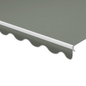 Schulprand (volant) golf gemêleerd groen (kleurnr. 320968) op maat