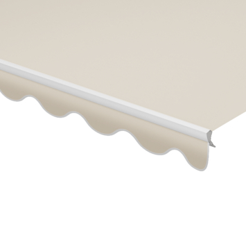 Schulprand (volant) golf streep crème (kleurnr. 338662) op maat