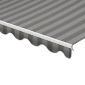 Schulprand (volant) golf streep grijs (kleurnr. T384) op maat