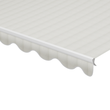 Schulprand (volant) golf streep grijs (kleurnr. T292) op maat