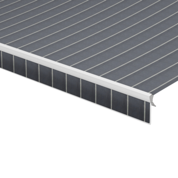 Schulprand (volant) recht streep blauw (kleurnr. T295) op maat