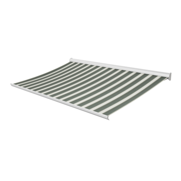 Knikarmscherm Staccato streep groen (kleurnr. T408) op maat