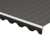 Schulprand (volant) golf gemêleerd zwart (kleurnr. 338665) op maat