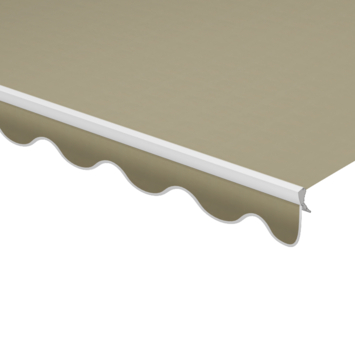 Schulprand (volant) golf effen bruin (kleurnr. U337) op maat