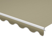 Schulprand (volant) golf effen bruin (kleurnr. U337) op maat