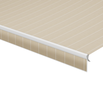 Schulprand (volant) recht streep bruin (kleurnr. D305) op maat