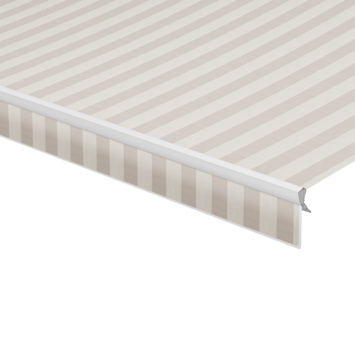 Schulprand (volant) recht streep crème/bruin (kleurnr. 338672) op maat