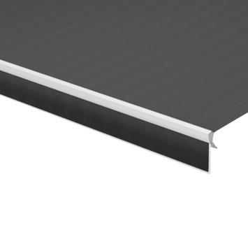 Schulprand (volant) recht gemêleerd grijs (kleurnr. 338623) op maat