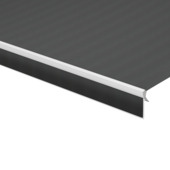 Schulprand (volant) recht gemêleerd grijs (kleurnr. 338623) op maat