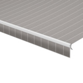 Schulprand (volant) recht streep grijs (kleurnr. D113) op maat