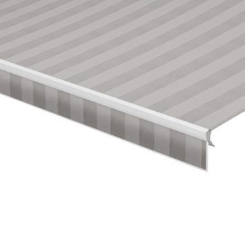 Schulprand (volant) recht streep grijs (kleurnr. T386) op maat