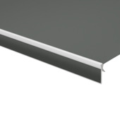 Schulprand (volant) recht effen grijs (kleurnr. U171) op maat