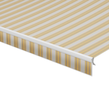 Schulprand (volant) recht streep geel (kleurnr. 320212) op maat