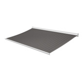 Knikarmscherm Staccato streep grijs (kleurnr. D308) op maat