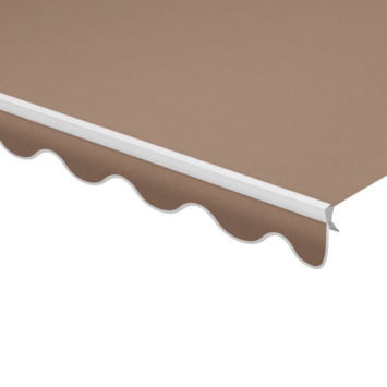 Schulprand (volant) golf gemêleerd bruin (kleurnr. 320963) op maat