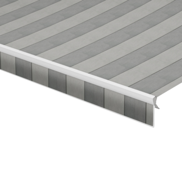 Schulprand (volant) recht streep grijs (kleurnr. T251) op maat