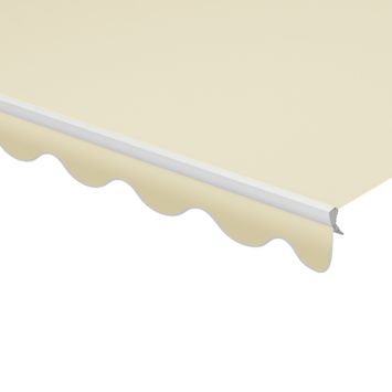 Schulprand (volant) golf effen bruin (kleurnr. 0681) op maat