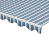 Schulprand (volant) golf streep blauw (kleurnr. 320553) op maat