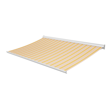 Knikarmscherm Staccato streep geel/wit (kleurnr. 8612) op maat