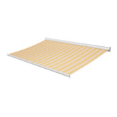 Knikarmscherm Staccato streep geel/wit (kleurnr. 8612) op maat