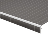 Schulprand (volant) recht streep grijs (kleurnr. D308) op maat