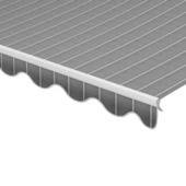 Schulprand (volant) golf streep grijs (kleurnr. T291) op maat