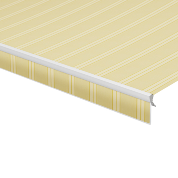 Schulprand (volant) recht streep geel (kleurnr. T286) op maat