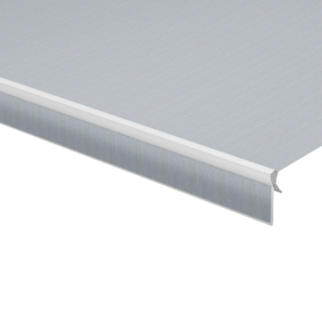 Schulprand (volant) recht effen blauw (kleurnr. U402) op maat