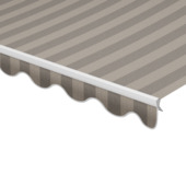 Schulprand (volant) golf streep zwart/bruin (kleurnr. 338640) op maat