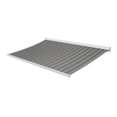 Knikarmscherm Staccato streep grijs (kleurnr. T384) op maat