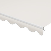 Schulprand (volant) golf effen beige (kleurnr. 6020) op maat