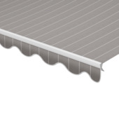 Schulprand (volant) golf streep grijs (kleurnr. D113) op maat