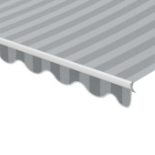 Schulprand (volant) golf streep grijs (kleurnr. 338655) op maat