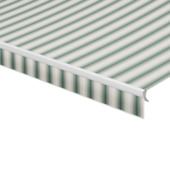 Schulprand (volant) recht streep groen/grijs (kleurnr. 320252) op maat