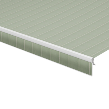 Schulprand (volant) recht streep groen (kleurnr. T296) op maat