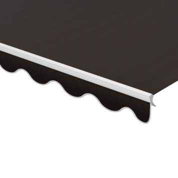 Schulprand (volant) golf gemêleerd zwart (kleurnr. 320994) op maat