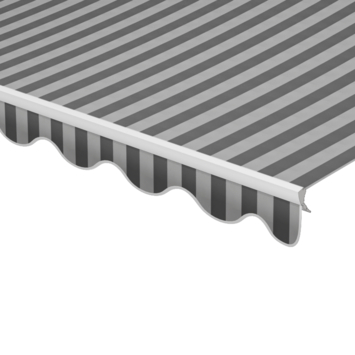 Schulprand (volant) golf streep grijs (kleurnr. 315404) op maat