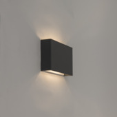 QAZQA wandlamp up down Otan 2-lichts 40 W G9 zwart aluminium