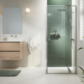 Sealskin draaideur met zijwand voor douchecabine Contour zilver hoogglans 90 x 90 x 200 cm