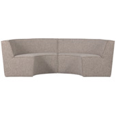 WOOOD 4-zits eetkamerbank Europa zand geweven stof