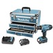 Makita accuboormachine DF457DWEX6 + 102-delige accessoireset