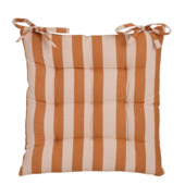 Stoelkussen tuin katoen streep bruin 40 x 40 x 5 cm