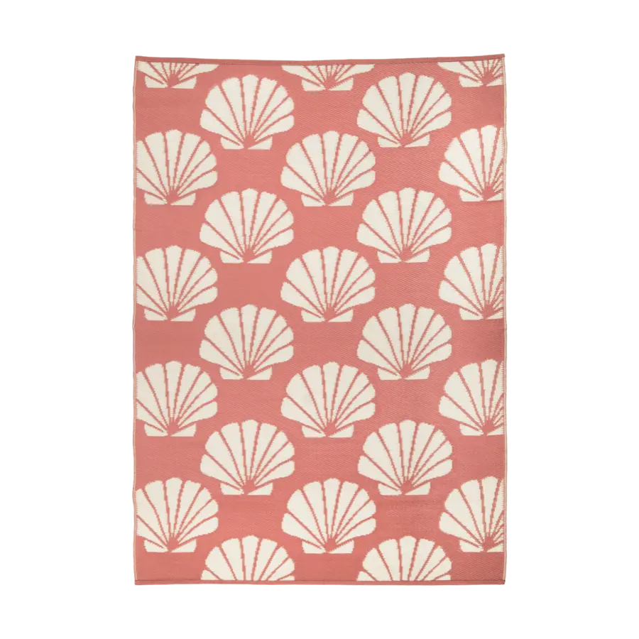 Buitenkleed Shells rood 120x180 cm