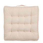 Matraskussen tuin vierkant katoen beige 45 x 45 x 7 cm