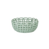Keramieken mand groen 23x23x10,3cm
